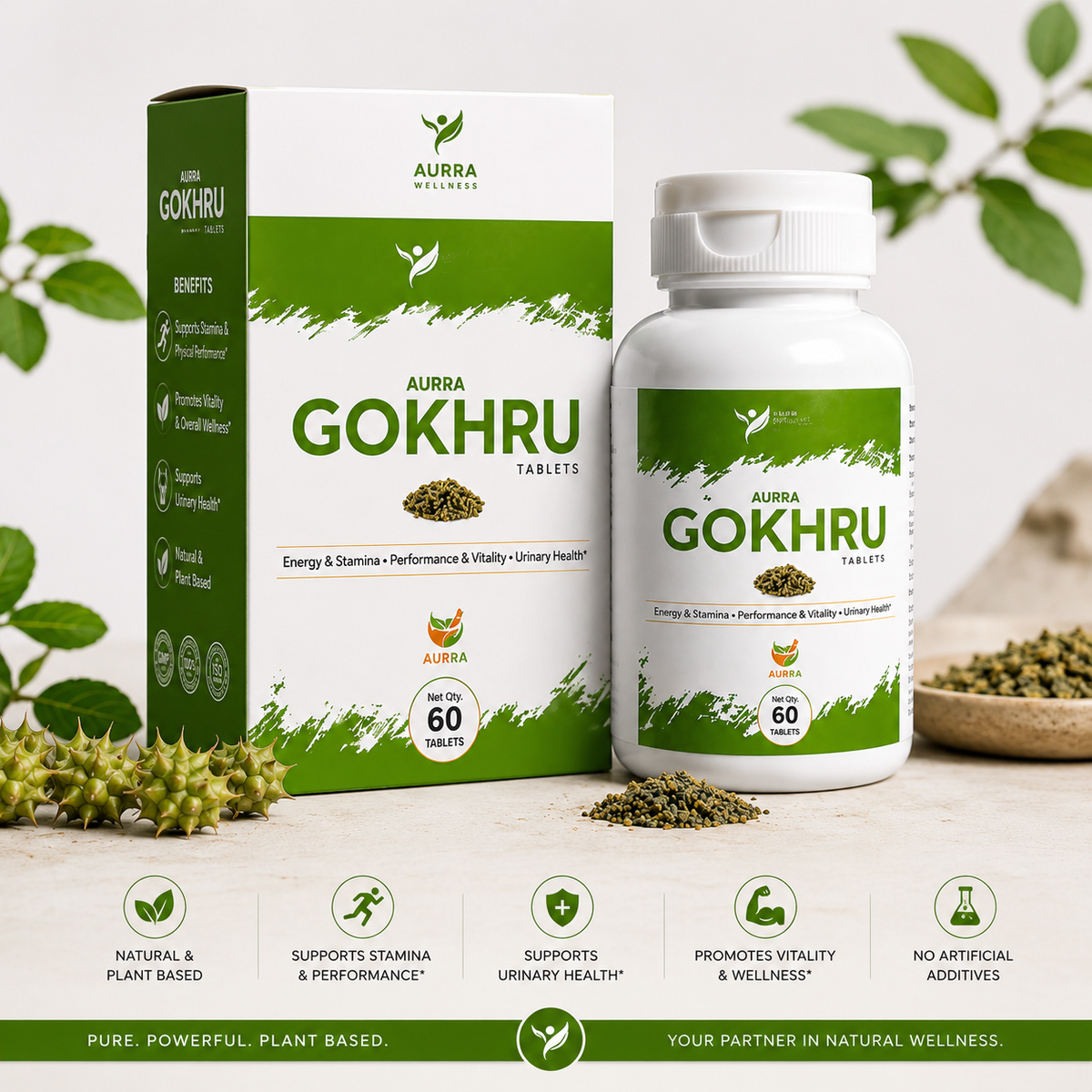 Ayurvedic Gokhru (Gokshura) Capsules – Natural Kidney, Vitality & Hormone Support