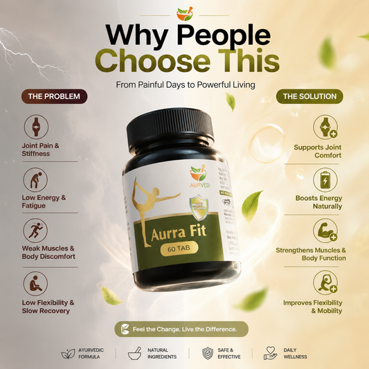 AURVED AurShield Ayurvedic Immunity Booster | Strengthens Natural Defence | Rich in Antioxidants & Adaptogens | 100% Natural Herbal Formula