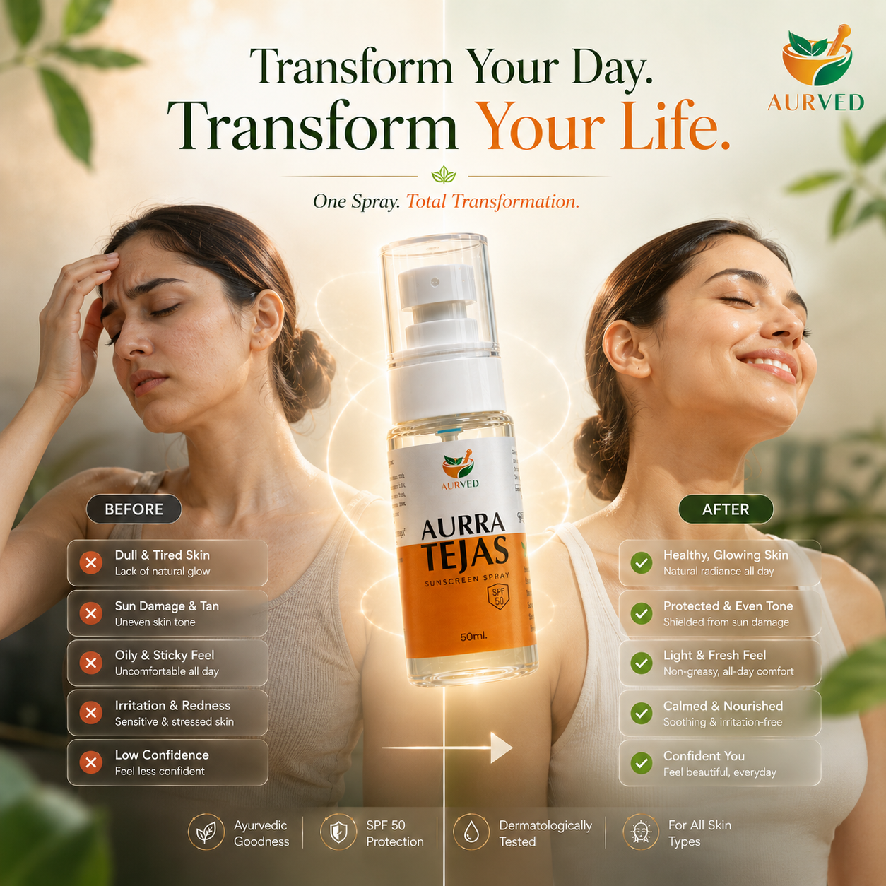 Aurra Tejas – Ayurvedic Skin Radiance & Glow Supplement for Luminous Skin