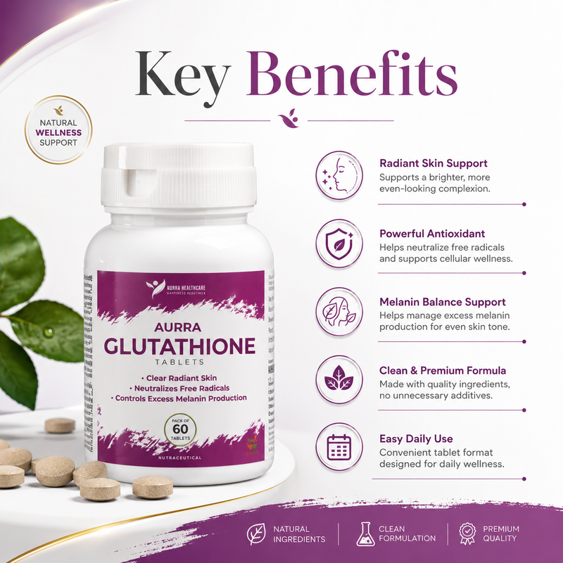 Glutathione Skin Whitening & Antioxidant Capsules – Brighten, Detox & Glow Naturally