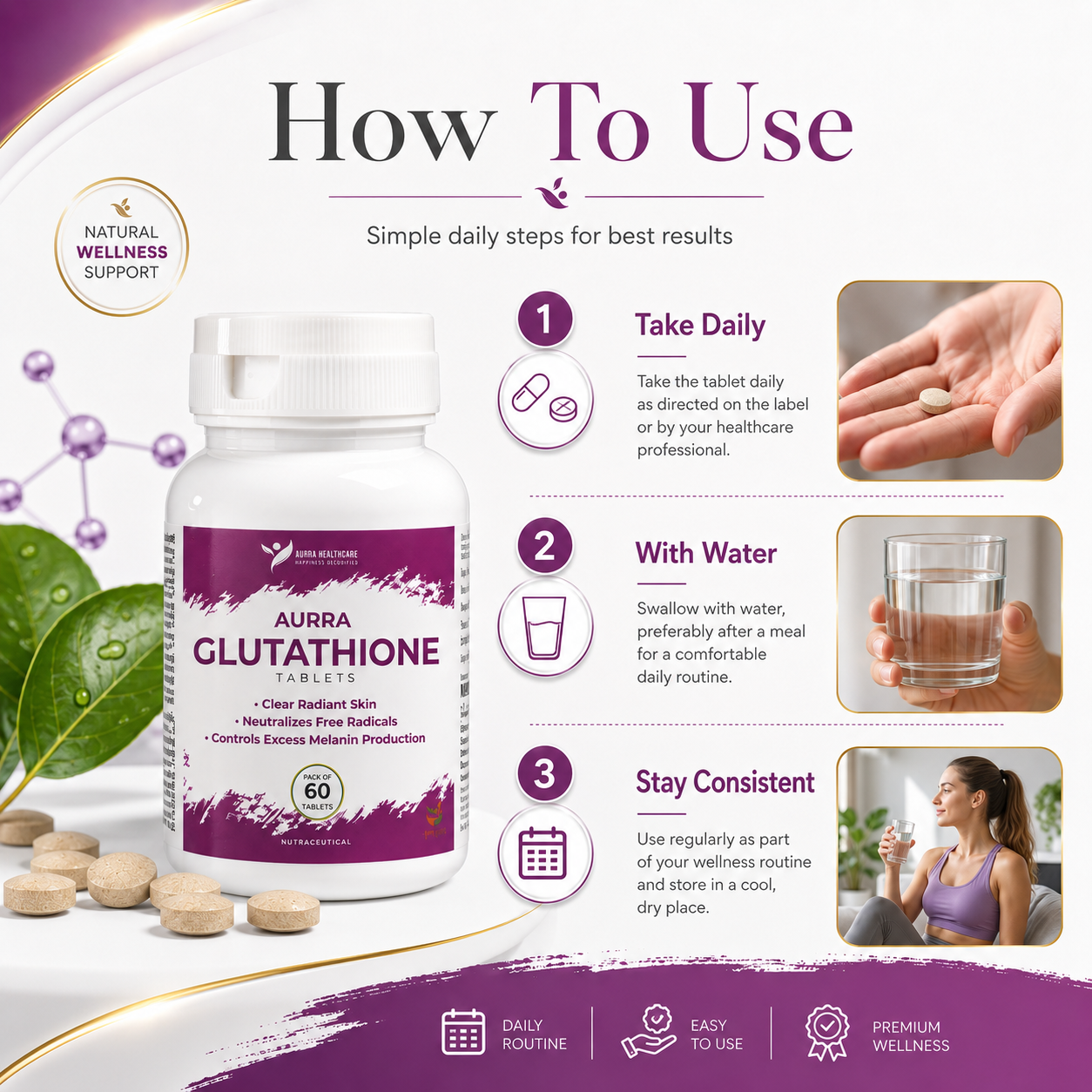 Glutathione Skin Whitening & Antioxidant Capsules – Brighten, Detox & Glow Naturally