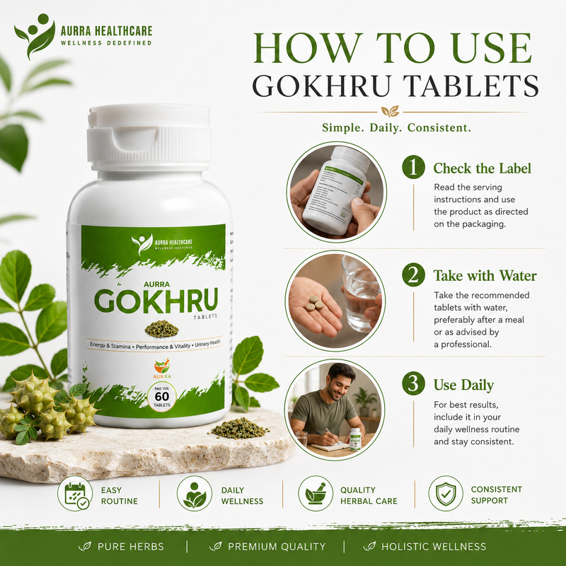 Ayurvedic Gokhru (Gokshura) Capsules – Natural Kidney, Vitality & Hormone Support