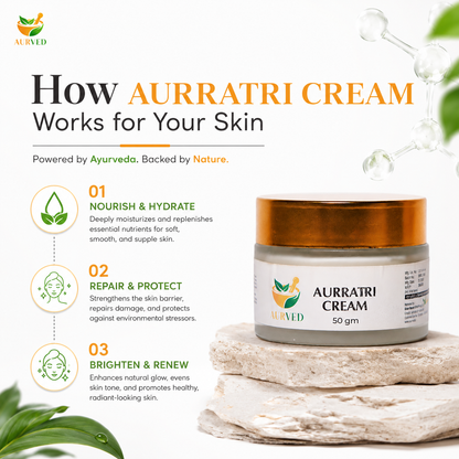 Aurratri Night Repair Cream | Ayurvedic Moisturizer for Glowing & Renewed Skin