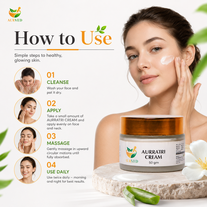 Aurratri Night Repair Cream | Ayurvedic Moisturizer for Glowing & Renewed Skin