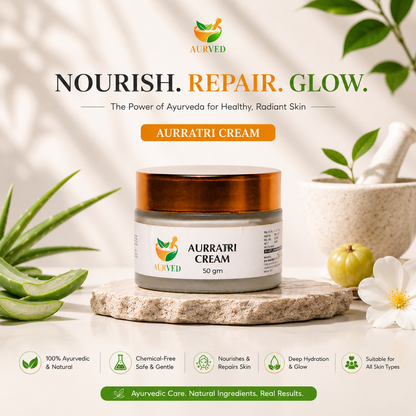 Aurratri Night Repair Cream | Ayurvedic Moisturizer for Glowing & Renewed Skin