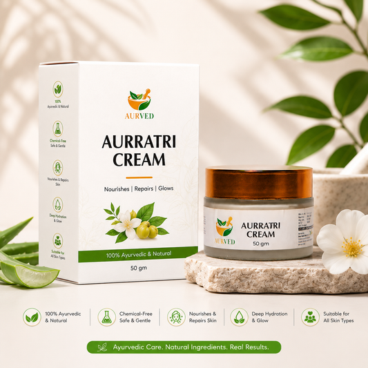 Aurratri Night Repair Cream | Ayurvedic Moisturizer for Glowing & Renewed Skin