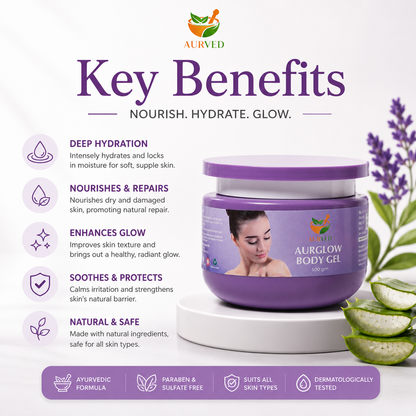 AurGlow Ayurvedic Body Gel | Natural Hydration & Glowing Skin