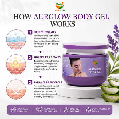 AurGlow Ayurvedic Body Gel | Natural Hydration & Glowing Skin