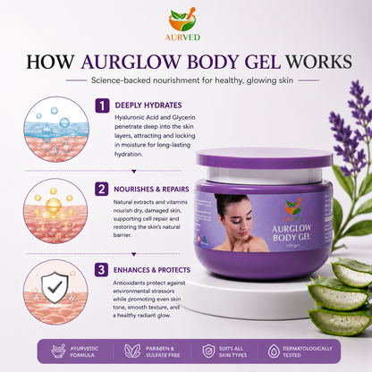 AurGlow Ayurvedic Body Gel | Natural Hydration & Glowing Skin