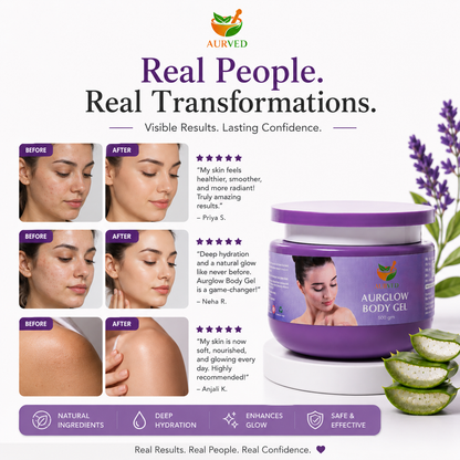 AurGlow Ayurvedic Body Gel | Natural Hydration & Glowing Skin