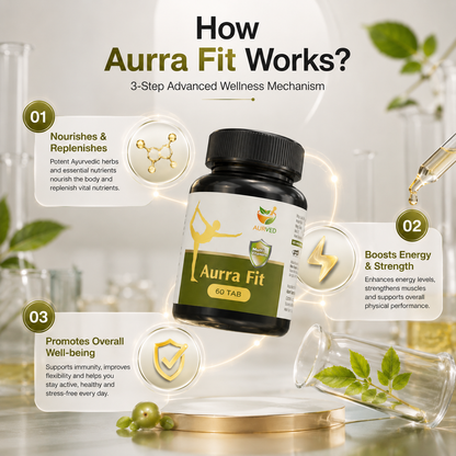 AURVED AurShield Ayurvedic Immunity Booster | Strengthens Natural Defence | Rich in Antioxidants & Adaptogens | 100% Natural Herbal Formula